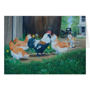 Amish horse buggy and Salmon Favorelle chickens