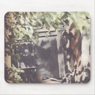 Amish horse mouse pad