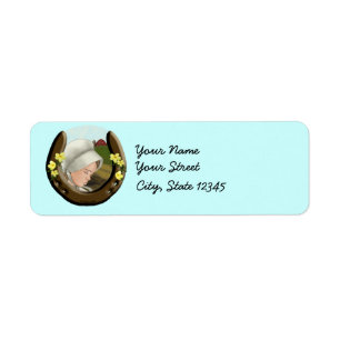 Amish Horseshoe Girl labels