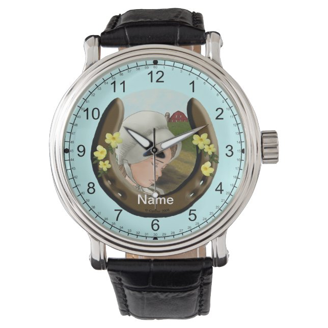 Amish Horseshoe Girl  watch (Front)