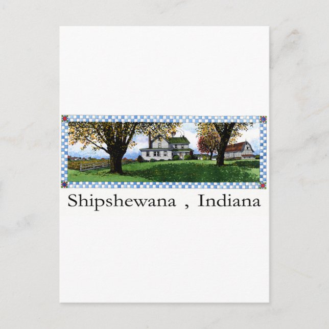 Amish House Shipshewana Indiana Postcard (Front)