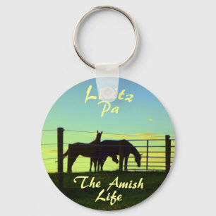 Amish Life, Lititz Horses Ketchain Keychain