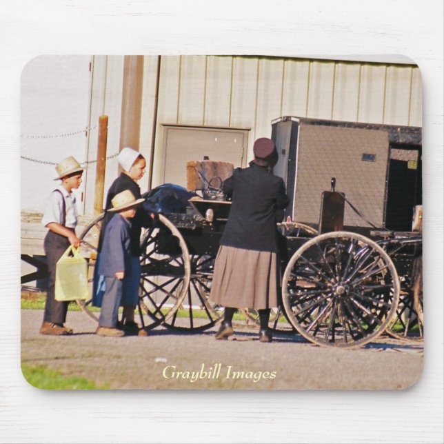Amish Loading Buggy Mouse Pad (Front)