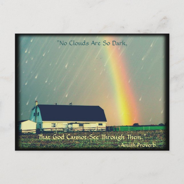 Amish Postcard Proverb Encouragement. Religious (Front)
