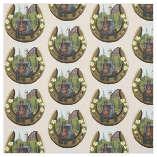 Amish Road Trip Horseshoe Fabric