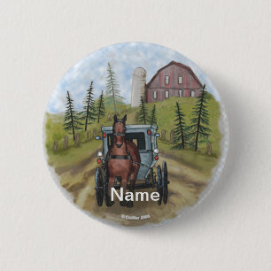 Amish Town Day  pin button