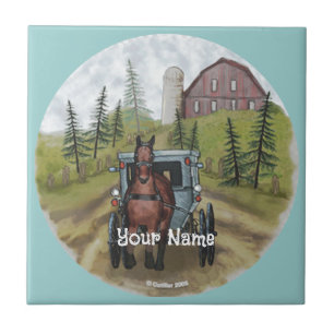 Amish Town Day Tile