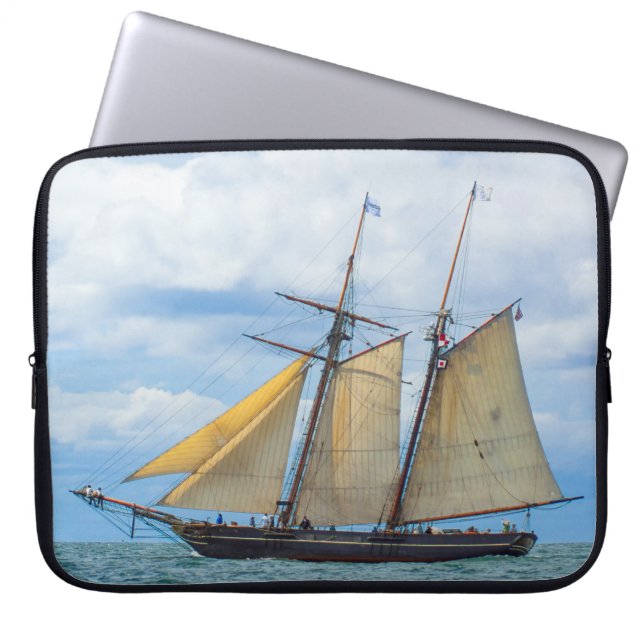 Amistad Under Sail Laptop Sleeve (Front)