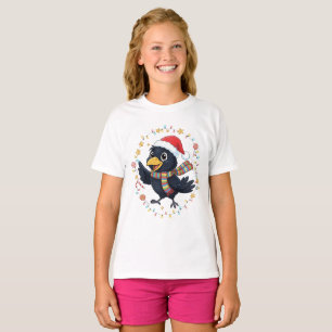AMITA   Cheerful Crow - Holiday Lights T-Shirt