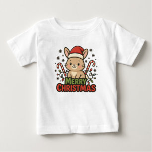 AMITA   Cute Bunny Merry Christmas Baby T-Shirt