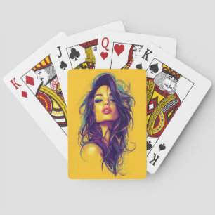 AMITA Infinite Bloom Neon Reverie Playing Cards