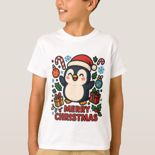 AMITA   Merry Christmas Penguin T-Shirt