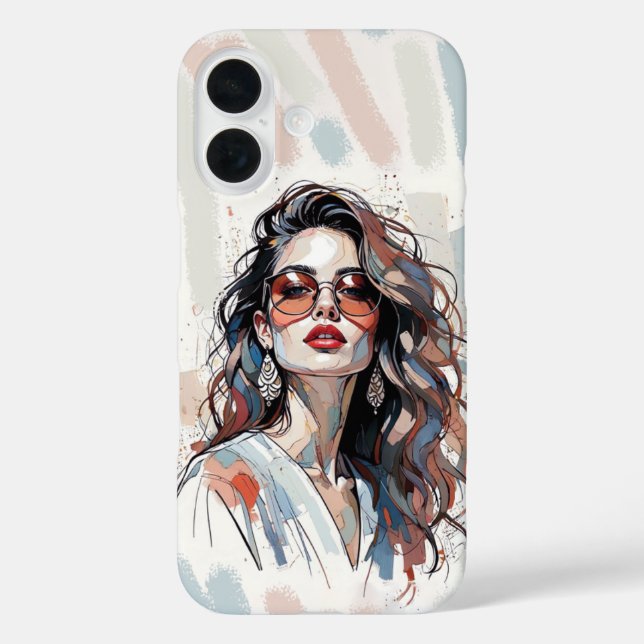 AMITA | Soft Pastel Art Woman Phone Cases (Back)