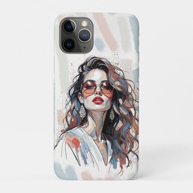 AMITA | Soft Pastel Art Woman Phone Cases (Back)