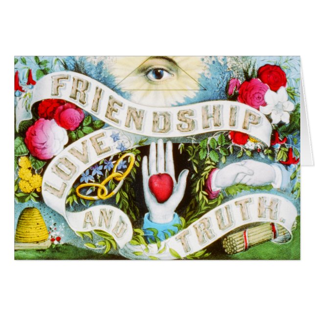 Amitié amour et vérité - Art Vintage (Devant horizontal)