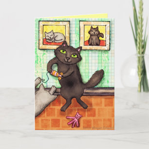 Amitié / Carte de remerciements Amoureux des chats