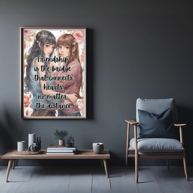Amitié Citations Inspirationnelles Poster (Friendship Inspirational Quotes Poster)