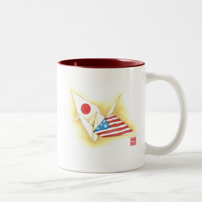 Amitié Japon-États-Unis de ~ de ton de la tasse de (Droit)