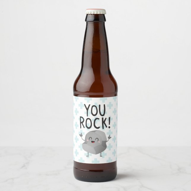 Amitié merci Vous cool rock Étiquette de bouteille (Devant)