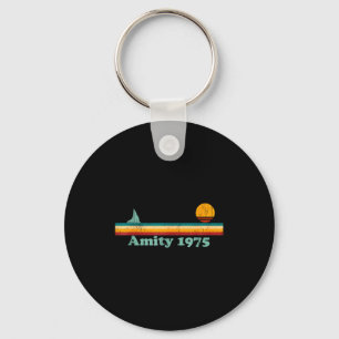 Amity 1975 Retro Sailboat And Sunset Design Idea  Keychain
