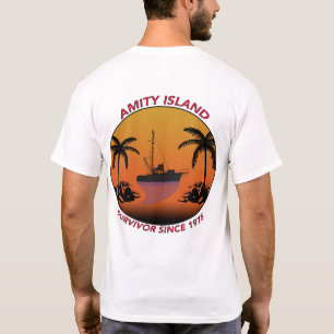 AMITY ISLAND Survivor depuis 1975 T-shirt
