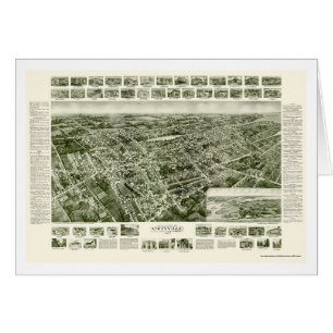 Amityville, carte panoramique de NY - 1925