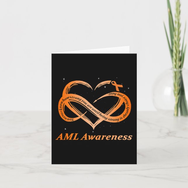 AML Warrior I'm Fine Acute Myeloid Leukaemia Aware Card (Front)
