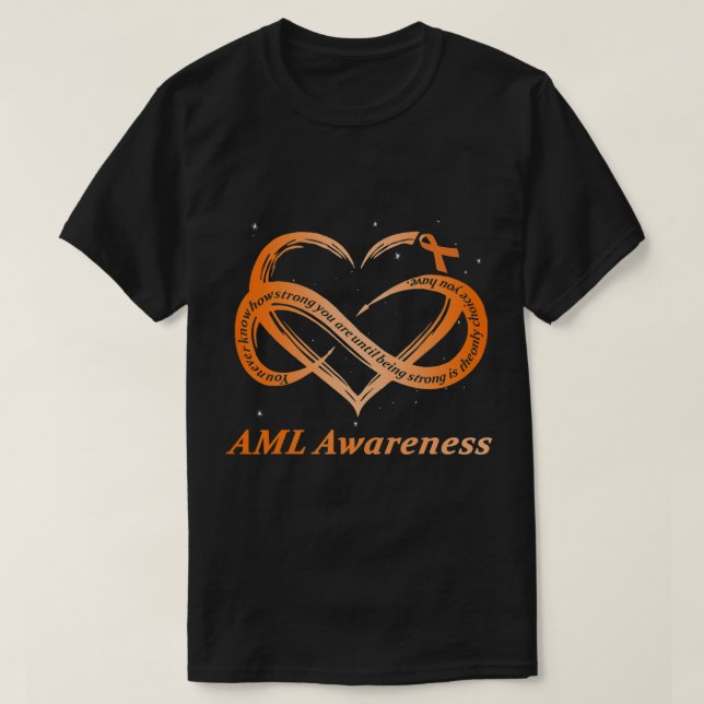 AML Warrior I'm Fine Acute Myeloid Leukaemia Aware T-Shirt (Design Front)