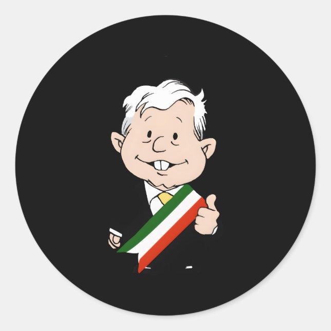 Amlo Amlito Me Canso Ganso Mexican Coon Muã±Eco Classic Round Sticker (Front)