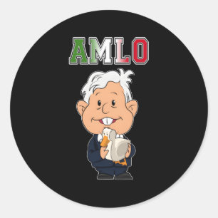 Amlo Mexican President Lopez Obrador Presidente De Classic Round Sticker