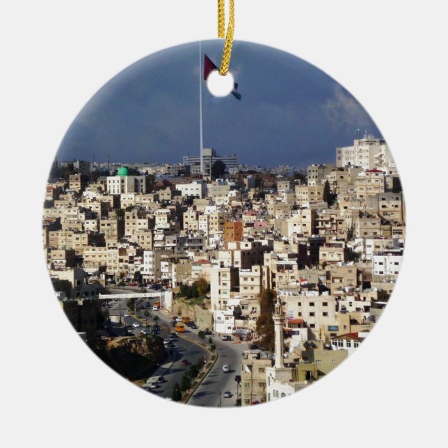 Amman Jordan Ceramic Ornament (Front)