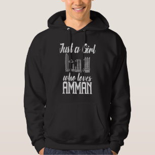 Amman Jordan City Skyline Map Travel 1 Hoodie