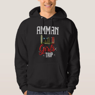 Amman Jordan City Trip Skyline Map Travel 1 Hoodie