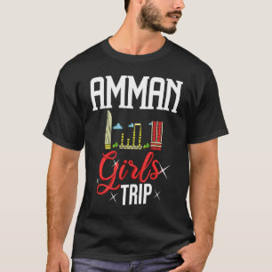 Amman Jordan City Trip Skyline Map Travel 1 T-Shirt