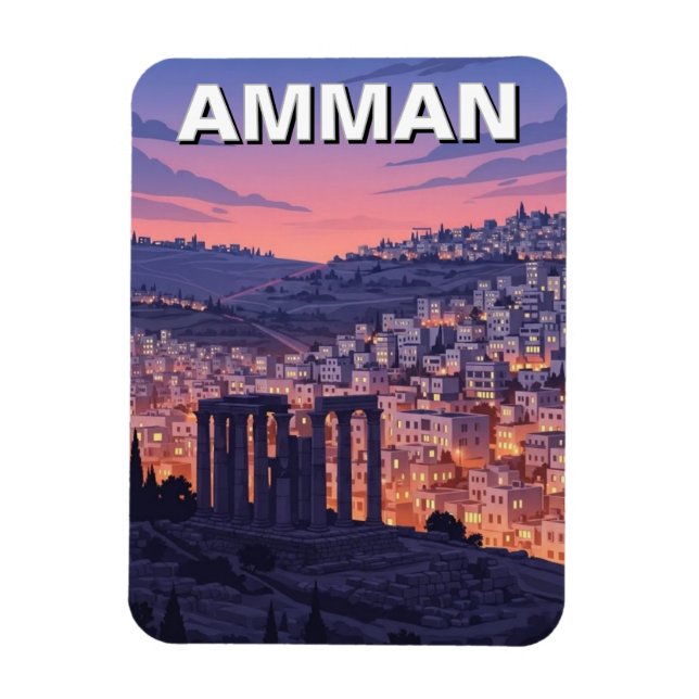 Amman Jordan Travel Magnet (Vertical)