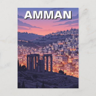 Amman Jordan Travel Postcard