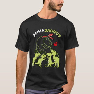 Ammasaurus Amma 4 Kids Dinosaur Mother s Day T-Shirt