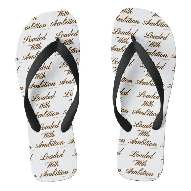 Ammo Apparel USA Loaded With Ambition II Unisex Flip Flops (Footbed)