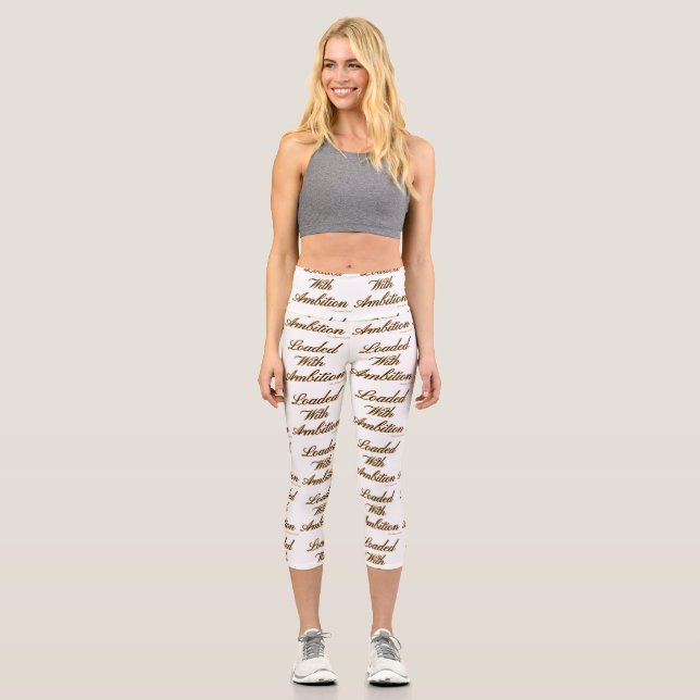 Ammo Apparel USA Loaded With Ambition II Woman's Capri Leggings (Front)