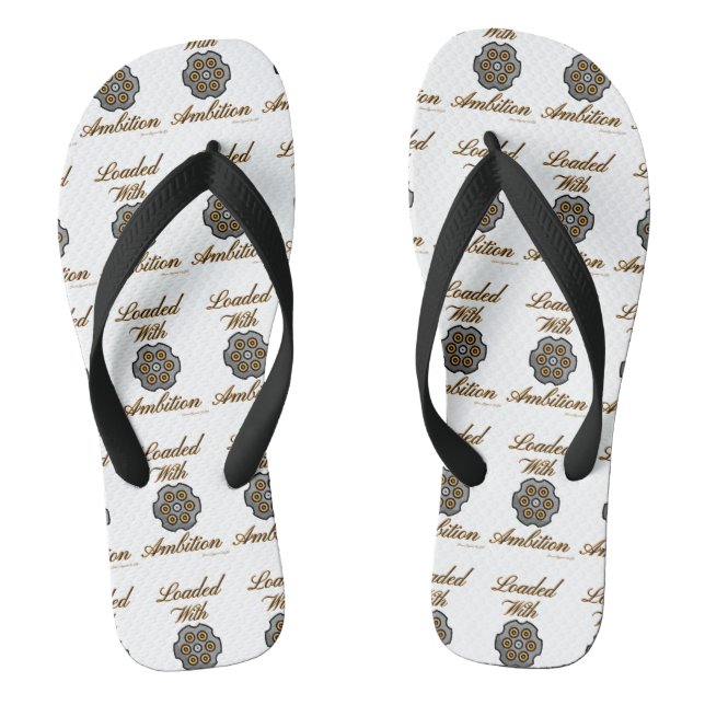 Ammo Apparel USA Loaded With Ambition Unisex Flip Flops (Footbed)