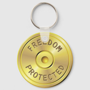 Ammo cartridge from a fired bullet, freedom keychain