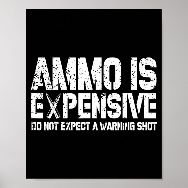 Ammo Is Expensive Do Not Expect A Warning Shot Usa Poster (Front)