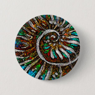 Ammonite Abstract 2 Inch Round Button
