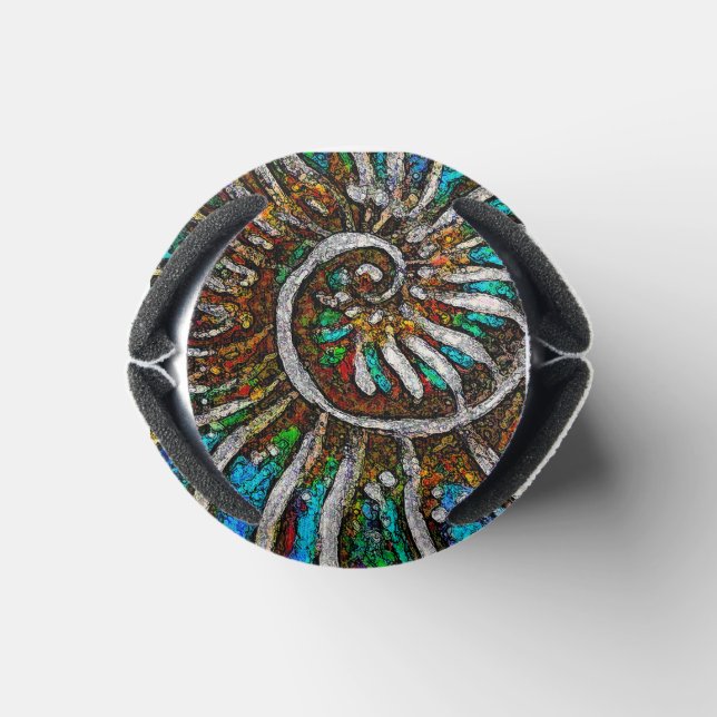 Ammonite Abstract Can Cooler (Bottom)