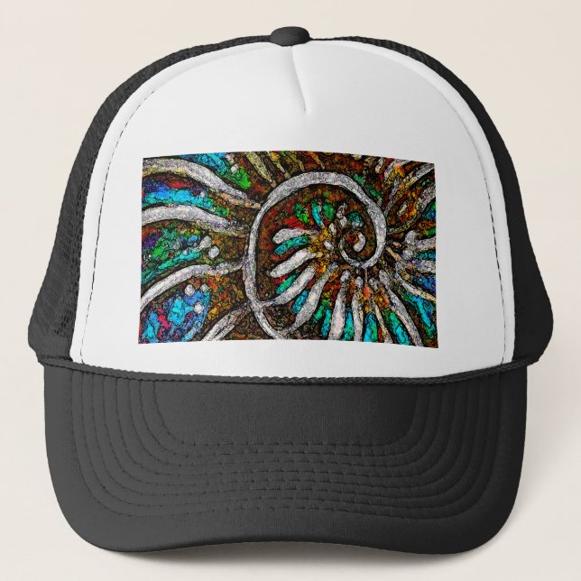 Ammonite Abstract Trucker Hat (Front)