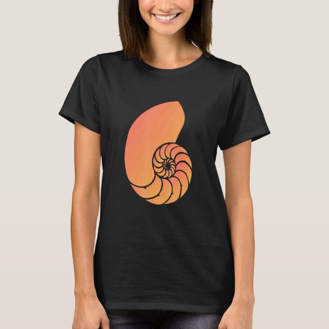 Ammonite Cephalopod Fossil Design T-Shirt (Front)