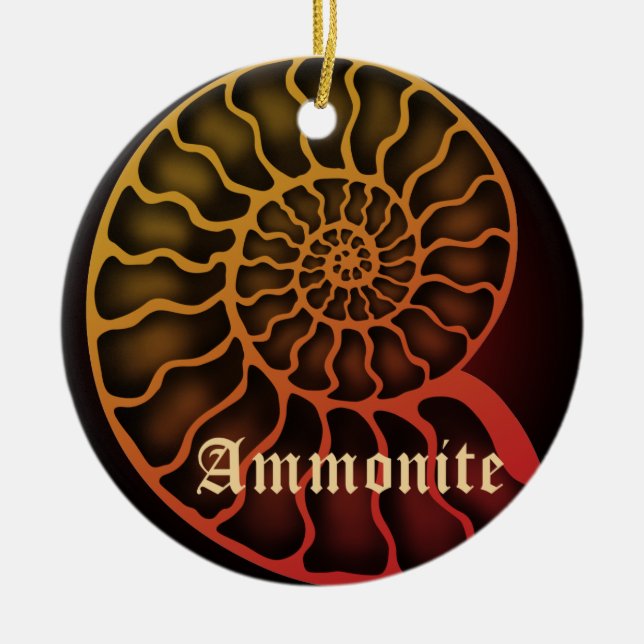 Ammonite Ceramic Ornament (Front)
