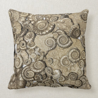 Ammonite fossil pillow, Jurassic coast, Dorset, UK Throw Pillow