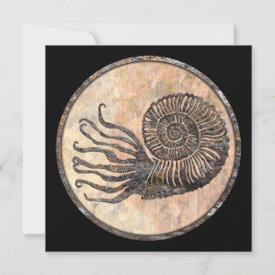 Ammonite Fossil Thank You Card
