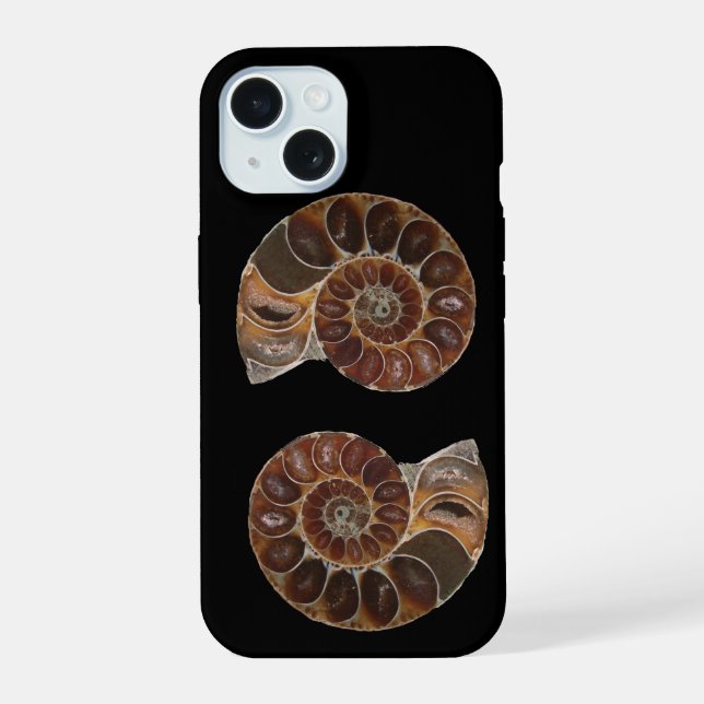 Ammonite Fossils iPhone 15 Case (Back)